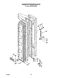 FREEZER DOOR Diagram and Parts List for ED20SKXWW00  Whirlpool Refrigerator