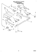MANIFOLD Diagram and Parts List for SF302BEAQ1  Whirlpool Range