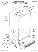 CABINET PARTS Diagram and Parts List for ED5CHQXKB04  Whirlpool Refrigerator