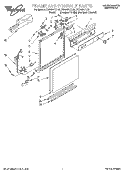 FRAME AND CONSOLE Diagram and Parts List for DU900PCDQ6  Whirlpool Dishwasher