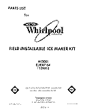 SECTION Diagram and Parts List for ECKMF64  Whirlpool Ice Maker