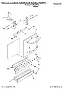 DOOR AND PANEL PARTS Diagram and Parts List for KUDL02FRSS3  KitchenAid Dishwasher