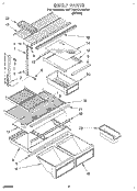 SHELF Diagram and Parts List for 6ET18ZKXAW00  Whirlpool Refrigerator
