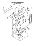 SECTION Diagram and Parts List for LE5650XMW2  Whirlpool Dryer