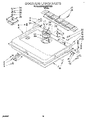 DOOR AND LATCH Diagram and Parts List for KUDJ23HYWH3  KitchenAid Dishwasher