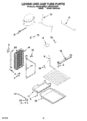 LOWER UNIT AND TUBE PARTS Diagram and Parts List for KSSO36QMX02  KitchenAid Refrigerator