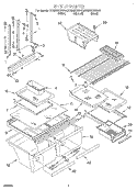 SHELF Diagram and Parts List for GT22DKXGN00  Whirlpool Refrigerator