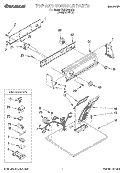 TOP AND CONSOLE, LIT/OPTIONAL Diagram and Parts List for TGDX640EQ2  Estate Dryer