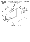 FRAME & CONSOLE, LITERATURE Diagram and Parts List for DU931SCGQ1  Whirlpool Dishwasher