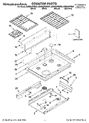 COOKTOP PARTS Diagram and Parts List for KGRS807SBL01  KitchenAid Range
