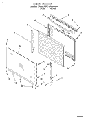 DOOR Diagram and Parts List for SF302BSGW0  Whirlpool Range