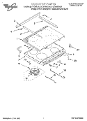 COOKTOP Diagram and Parts List for GY396LXGB1  Whirlpool Range