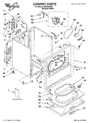 SECTION Diagram and Parts List for LEQ8000JQ2  Whirlpool Dryer