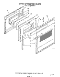 UPPER OVEN DOOR Diagram and Parts List for KEBI200VBL1  KitchenAid Wall Oven