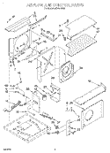AIR FLOW AND CONTROL Diagram and Parts List for ACV244XG0  Whirlpool Air Conditioner