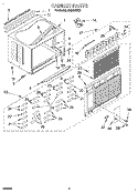 CABINET Diagram and Parts List for ACM152XE0  Whirlpool Air Conditioner