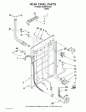 REAR PANEL PARTS Diagram and Parts List for GCAM2792TQ3  Whirlpool Washer