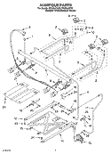 MANIFOLD Diagram and Parts List for SF369LEKQ0  Whirlpool Range