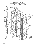 FREEZER DOOR Diagram and Parts List for 8ED22PWXAW00  Whirlpool Refrigerator