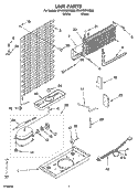 UNIT PARTS Diagram and Parts List for ET4WSMXKQ02  Whirlpool Refrigerator