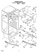 LINER PARTS Diagram and Parts List for TT14DKXST00  Estate Refrigerator