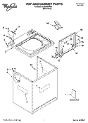 TOP AND CABINET PARTS Diagram and Parts List for LSQ9550PW4  Whirlpool Washer