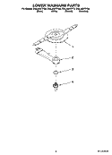LOWER WASHARM PARTS Diagram and Parts List for DUL240XTPTA  Whirlpool Dishwasher
