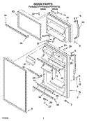DOOR PARTS Diagram and Parts List for ET1WTKXKQ06  Whirlpool Refrigerator