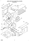 AIRFLOW AND CONTROL Diagram and Parts List for R183A1  Whirlpool Air Conditioner