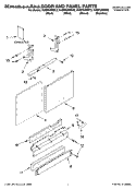 DOOR AND PANEL PARTS Diagram and Parts List for KUDP02IRWH2  KitchenAid Dishwasher