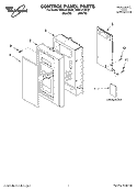 CONTROL PANEL, LITERATURE Diagram and Parts List for MH6141XKB1  Whirlpool Microwave