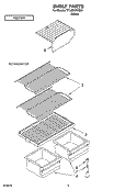 SHELF PARTS, OPTIONAL PARTS Diagram and Parts List for TT14DKXKQ04  Estate Refrigerator