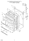 REFRIGERATOR DOOR, LIT/OPTIONAL Diagram and Parts List for ET20ZKXBN00  Whirlpool Refrigerator