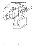 FRAME AND CONSOLE Diagram and Parts List for DU9700XY1  Whirlpool Dishwasher