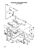 MANIFOLD AND BURNER Diagram and Parts List for SE950PERW8  Whirlpool Range