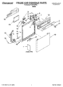 FRAME AND CONSOLE PARTS Diagram and Parts List for TUD6750RD0  Estate Dishwasher