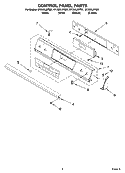 CONTROL PANEL PARTS Diagram and Parts List for GY398LXPT01  Whirlpool Range