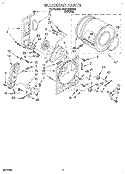 BULKHEAD Diagram and Parts List for TGDL400BW0  Whirlpool Dryer
