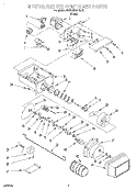 MOTOR AND ICE CONTAINER Diagram and Parts List for KSRB25QDBL00  KitchenAid Refrigerator