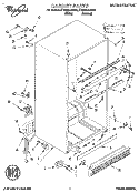 CABINET Diagram and Parts List for ET20NKXAW05  Whirlpool Refrigerator