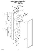 FREEZER DOOR PARTS Diagram and Parts List for SS25HFXMS00  Whirlpool Refrigerator