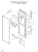 REFRIGERATOR DOOR Diagram and Parts List for 3VED23DQFN00  Whirlpool Refrigerator