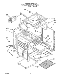 OVEN Diagram and Parts List for SF317PEAN3  Whirlpool Range