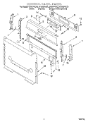 CONTROL PANEL Diagram and Parts List for SF365PEGT5  Whirlpool Range