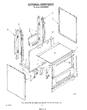EXTERNAL OVEN Diagram and Parts List for SF302ESRW1  Whirlpool Range