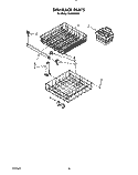 DISHRACK Diagram and Parts List for DU8400XX0  Whirlpool Dishwasher
