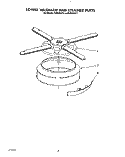 LOWER WASHARM AND STRAINER Diagram and Parts List for KUDI22GT0  KitchenAid Dishwasher