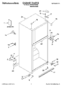 CABINET PARTS Diagram and Parts List for KTRC22KVSS00  KitchenAid Refrigerator