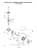 BRAKE, CLUTCH, GEARCASE, MOTOR AND PUMP Diagram and Parts List for LA7980XSW0  Whirlpool Washer