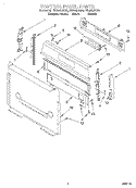 CONTROL PANEL Diagram and Parts List for GS395LEGB4  Whirlpool Range